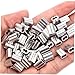 TOPPERFUN 100pcs Shaped Aluminum Wire Rope Crimps Silver Cable Collar for Wire Management for Industrial Applications Protects Against Surface Abrasion