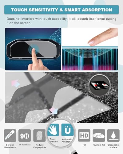 Image of CDEFG for 2026 Chevy Silverado Screen Protector 12.3-Inch Dash, Tempered Glass for 2026 Chevrolet Silverado Accessory Instrument Panel Driver Display Screen Cover HD Clear