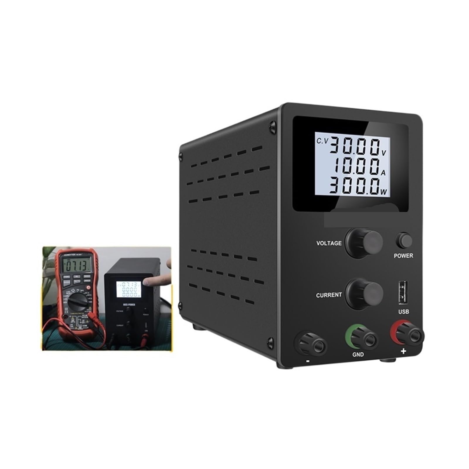 LEOTNNDQ 30V 60V 120V Adjustable DC Power Supply(60V 5A 300W Black)