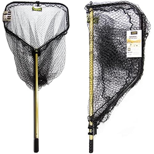 TS116Y Tournament Series Precision Muskie Landing Net - Hoop 36"X38", Length 116",Gold/Black