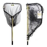 StowMaster TS116Y Tournament Series Precision Muskie Landing Net - Hoop 36'X38', Length 116',Gold/Black