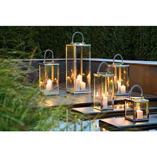 Fink EZ-Brava 147029 – Lanterna In Acciaio Inox Per Candele – Altezza 26 Cm – Fatta A Mano - 3