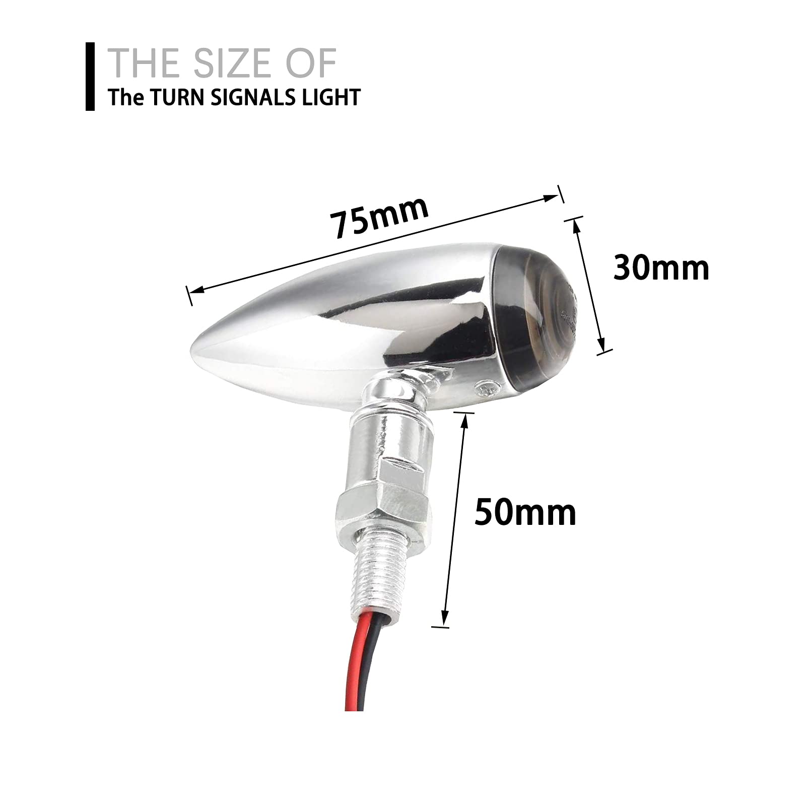4 x Indicatori di Direzione Mini Frecce Fanali Impermeabile Antiurti per Moto Bobber Scooter Cruiser Quad Off Road.