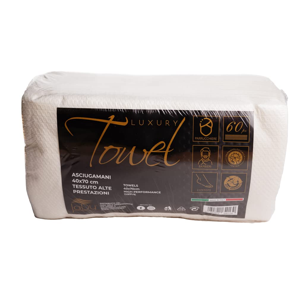 JaDy - Jednorazowe Ręczniki Papier Ręczniki Jednorazowe Fryzjer 40X70 Conf 60szt Luksusowe Luksusowe Jednorazowe Made In Italy (1)