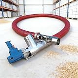 Costruzione robusta di livello industriale: questo trasportatore a spirale a pellet è costruito con tubi in acciaio ad alta durezza e resistenti all'usura, accoppiati con tubi in gomma spessi che ne migliorano la durata in condizioni di lavoro difficili. Questo design per impieghi gravosi garantisce prestazioni durature, rendendo la pompa elettrica del trasportatore a coclea una scelta affidabile per operazioni continue in aziende agricole, in silos e in varie officine.