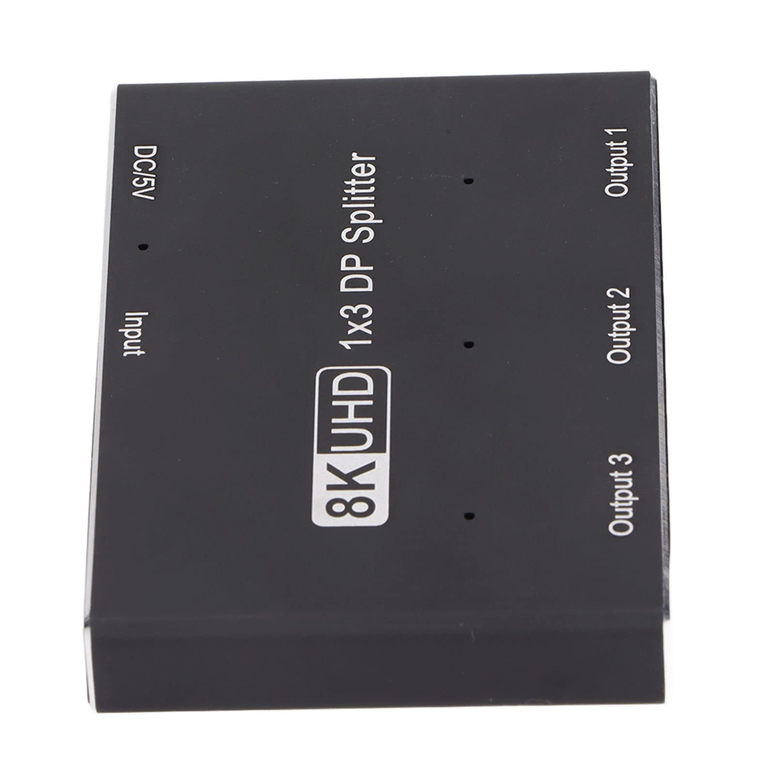 Rozdzielacz DisplayPort 8K, Potrójny Koncentrator MST, Adapter 1x3 dla Systemu IOS, Kompaktowa Konstrukcja, Wyjście 4K 144 Hz