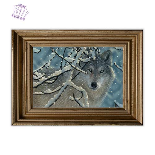 3D Livelife Lenticular Wall Art Prints - Broken Silence From Deluxebase. Unframed 3D Wolf Poster. Perfect Wall Decor. Original Artwork Licensed From Renowned Artist, Collin Bogle #TOP3