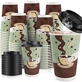 Value Pack: Including 48 sets of 16 oz disposable coffee cups with lids, making it an excellent choice for everyday use at home, office, events, or outdoor activities. Durable, practical, and convenient, these to go coffee cups with lids bring comfor...
