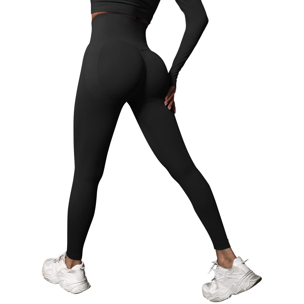 Sportowe legginsy damskie Scrunch Butt z wysokim stanem, nieprzezroczyste, push up, podnoszenie, bezszwowe, sportowe legginsy na siłownię, fitness, trening, jogę
