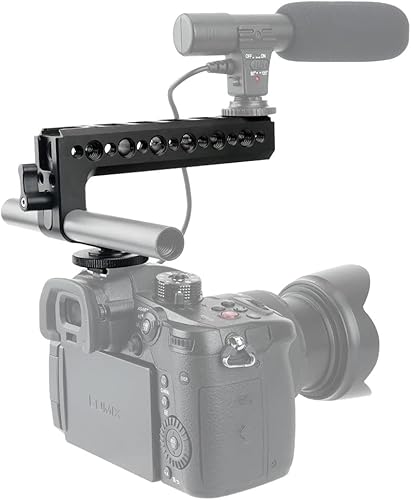 Miniatura 7 de NICEYRIG Hot Shoe - Mango superior para cámara DSLR con abrazadera de varilla de 0.591 in, soportes de zapata fría aplicables para Panasonic Lumix