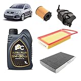 Kit tagliando 4 filtri + 4L olio 5W-30 IPC C2 compatibile con Citroen c2 1.4 HDI Gasolio 2003 - 2009 Contenuto del kit : Filtro olio , Filtro aria , Filtro abitacolo , Filtro gasolio , Olio motore 4L olio 5W-30 IPC C2 . Verificare la compatibilità prima dell'acquisto.
