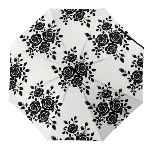 Parapluie pliant chien noir automatique compact voyage femme homme