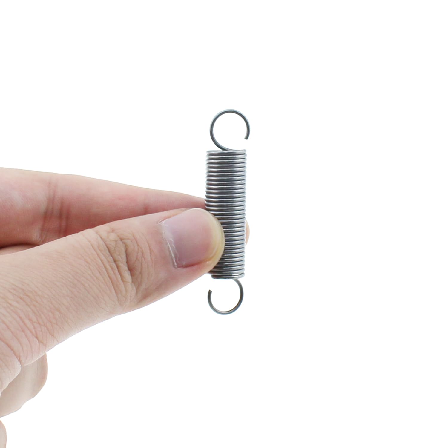 6PCS 1.0x10x50mm Polished Tension Springs Stainless Steel Small Double Hook Extension Springs Suitable for Marine Machinery Construction Industrial