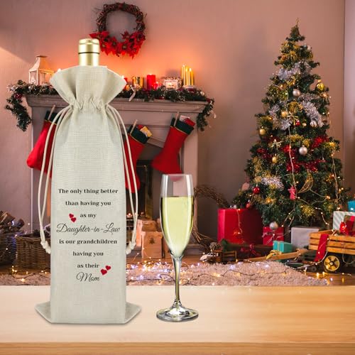 Ximalun Daughter in Law Gifts from Mother in Law Wine Bag Gift for Daughter in Law Wedding Gifts Mothers Day Christmas Birthday Gifts for Daughter in Law Wine Bottle Bag - Image 5