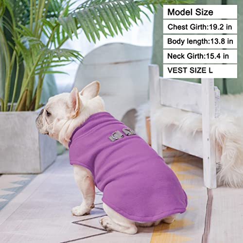 BEAUTYZOO Hundepullover Fleece Weste Hund Kleidung Winter Warme Hundeweste für Kleine Hunde Weicher Fleece Hundejacke mit D-Ring Pullover für Mittel Großen Hund, Weihnachtspullover