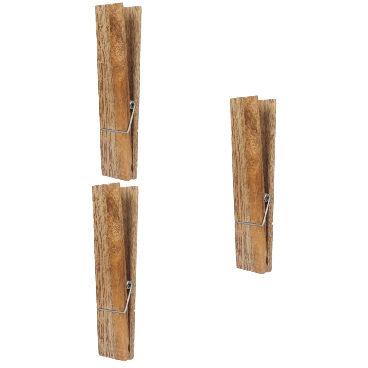 Zerodeko 3 STK Handtuchhaken Rustikale Wäscheklammern Handtuchhalter Für Loungesessel Bilder Holzklammern Kleiderklammern Aus Holz Wandhaken Aus Holz Groß Nussbaum Kleidung Trocknen