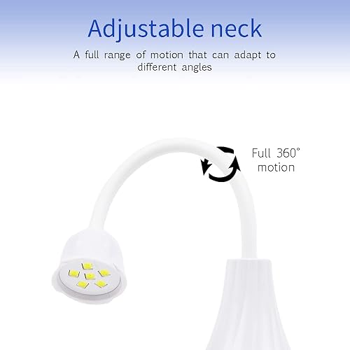 Miniatura 4 de Mia Secret - Lámpara de mesa LEDUV para curar puntas de gel para uñas para técnico de uñas diseño flexible de 6 luces