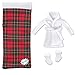 E-TING Santa Clothing Bathrobe Christmas Accessories for elf Doll (White Bathrobe with Sleeping Bag)