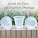 Meshpot 4 Inch Clear Plastic Orchid Pots with Holes - 6 Pack
