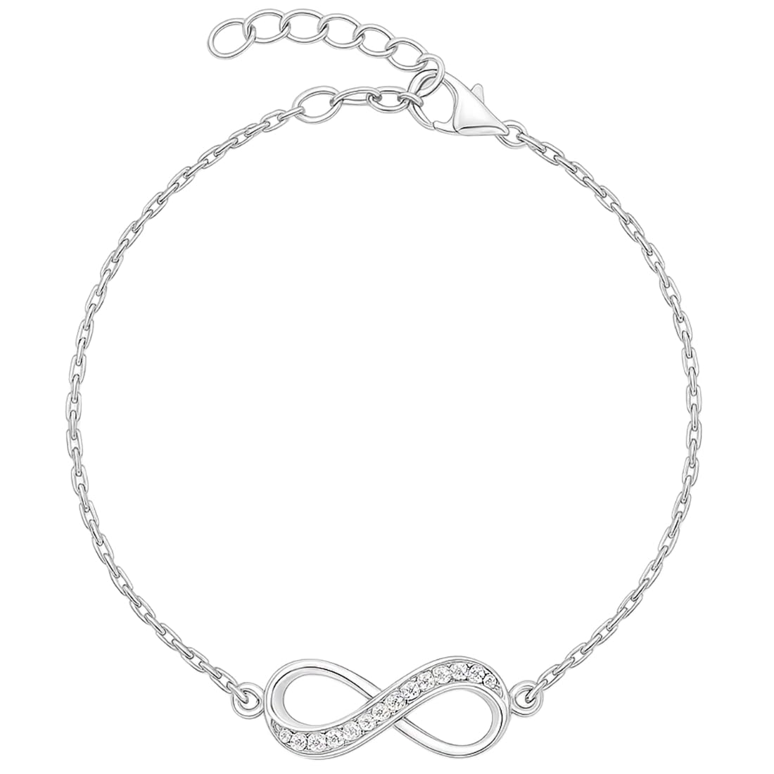 zavya 925 Sterling Silver Infinity Bracelet | Rose Gold Plated Lavish Cubic Zirconia Gift Ideas-Women Chain Bracelet | With Certificate of Authenticity and 925 Hallmark-picture-15