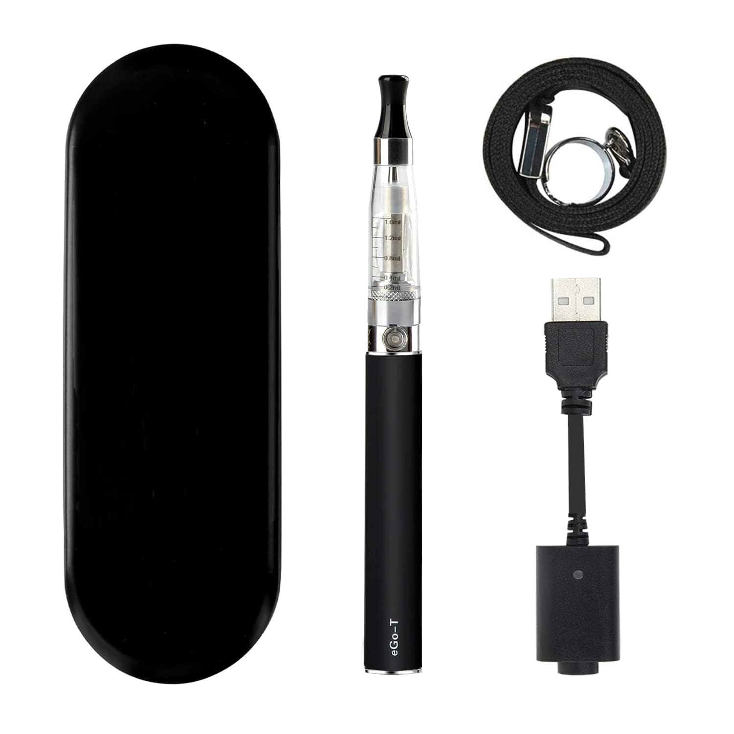 Discoball E-cigarette Vape Pen Starter Kit Classic E-cig Pen, Electronic Cigarette Top 1.6ml Cartridge Refill, No Nicotine