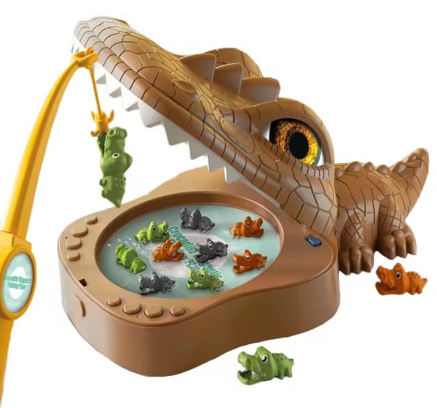 Sezoo Crocodile Musical Fishing Board Game with Rotating Pond | 9 Crocodile & 2 Fishing Rod, Magnetic Fishing Plate Indoor Game Toys for Kids Age 3+ [Can Add Water] (B0DBPV3CD2) Amazon Price History, Amazon Price Tracker