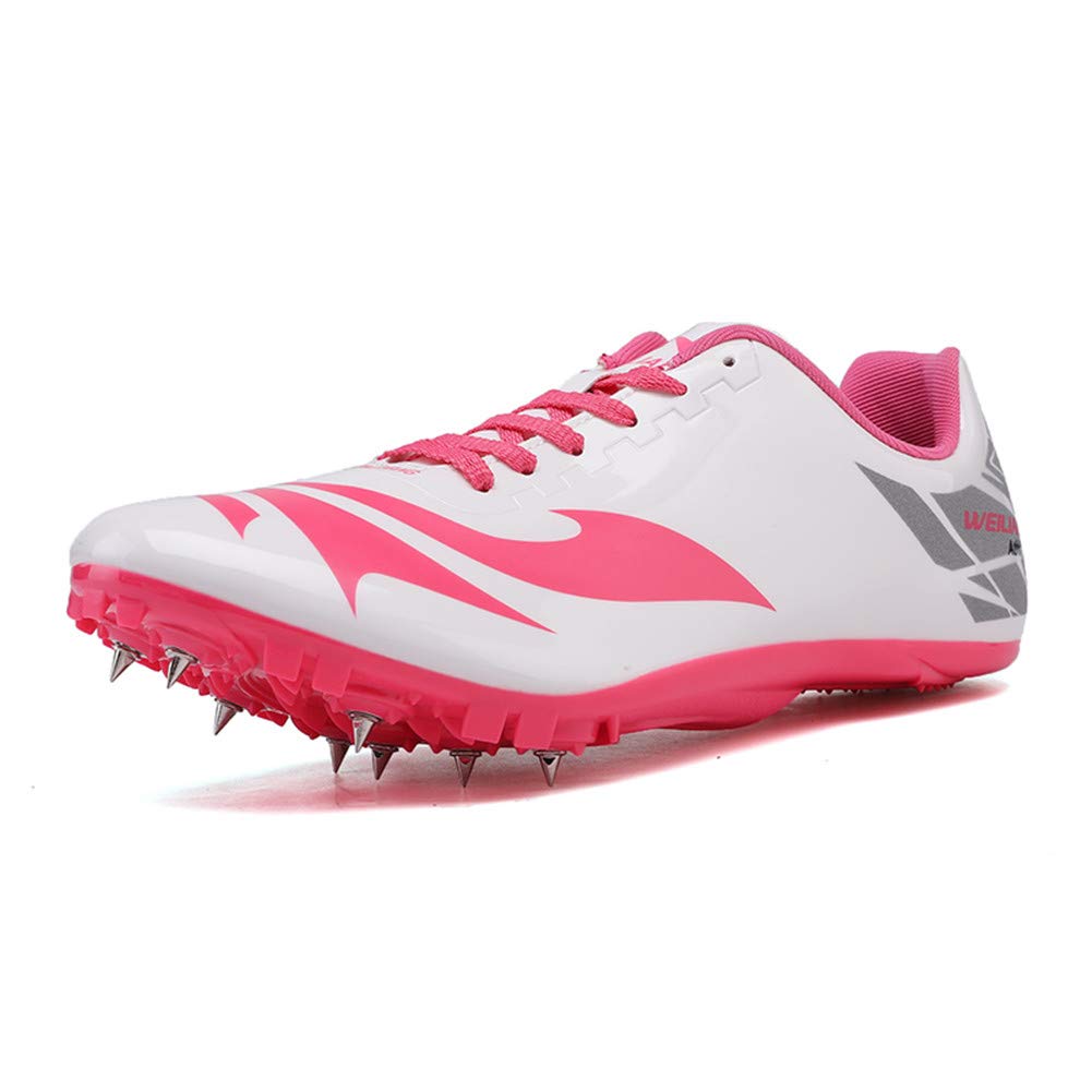 HYJMJJ Track Shoes Spikes Mens Womens Distance Running Sneakers Athletic Sprinting Track and Field Racing Shoes with Spikes Boys Girls