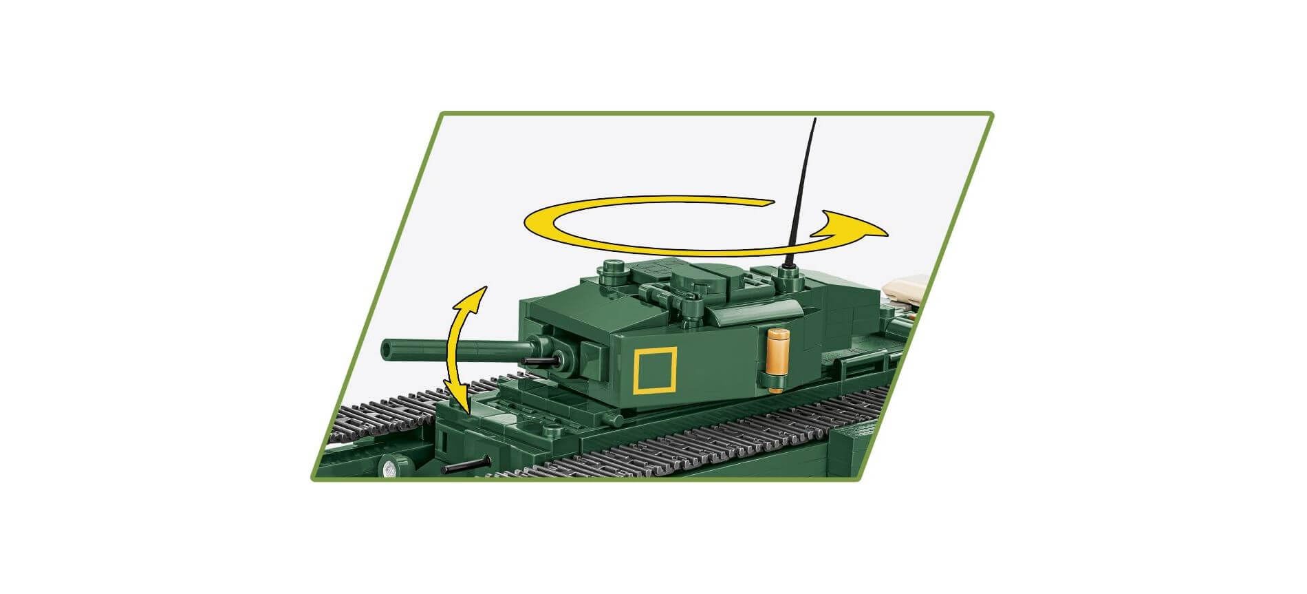 COBI MARK IV CHURCHILL, 8.3" x 4" x 4.5", Green - Image 4
