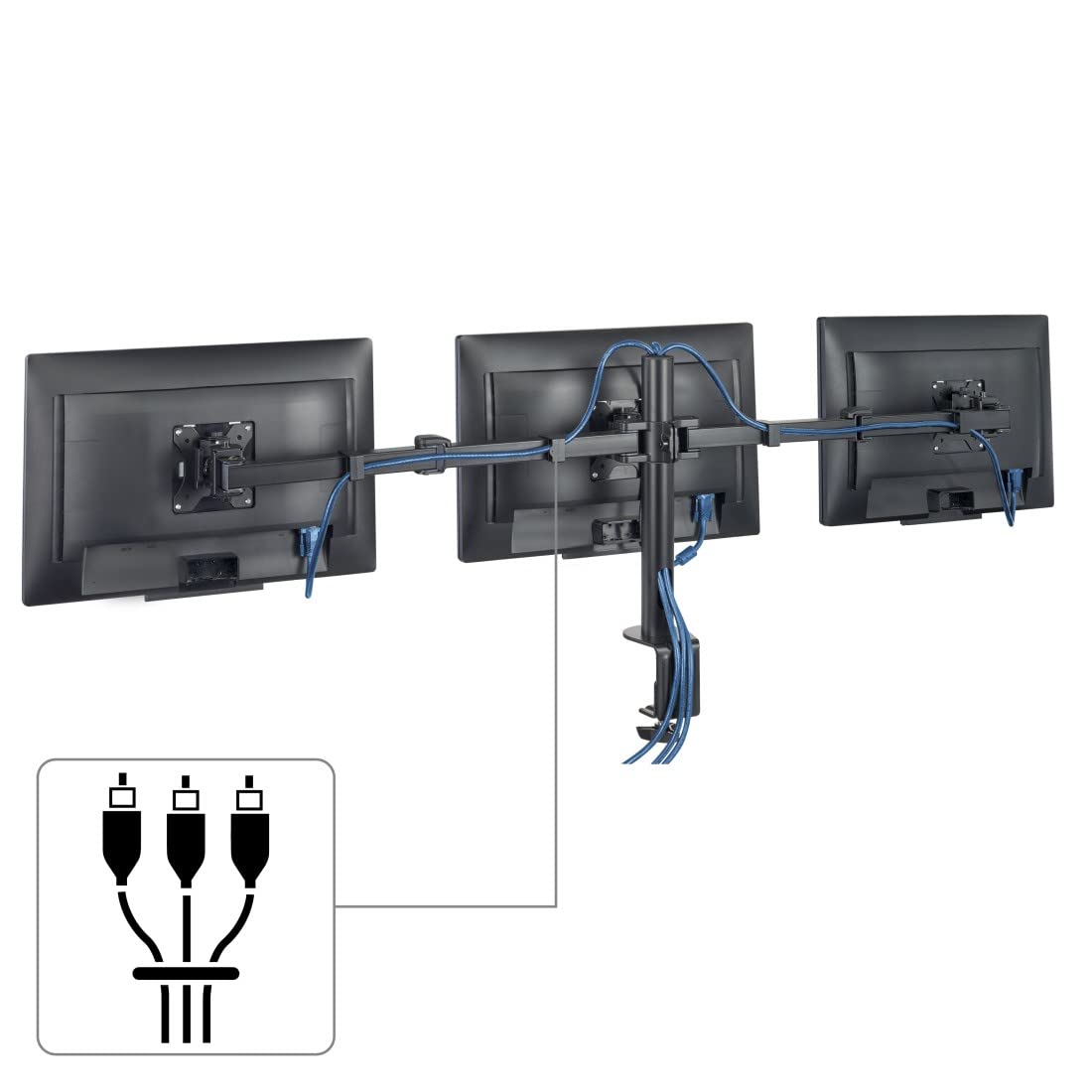 Dataflex 52.603 flat panel bureau steun 68,6 cm (27) Klem/doorvoer