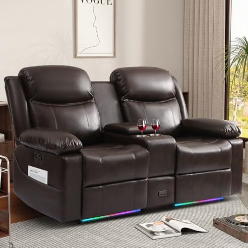 P.H.Furn 70 Inch Power Reclining Loveseat