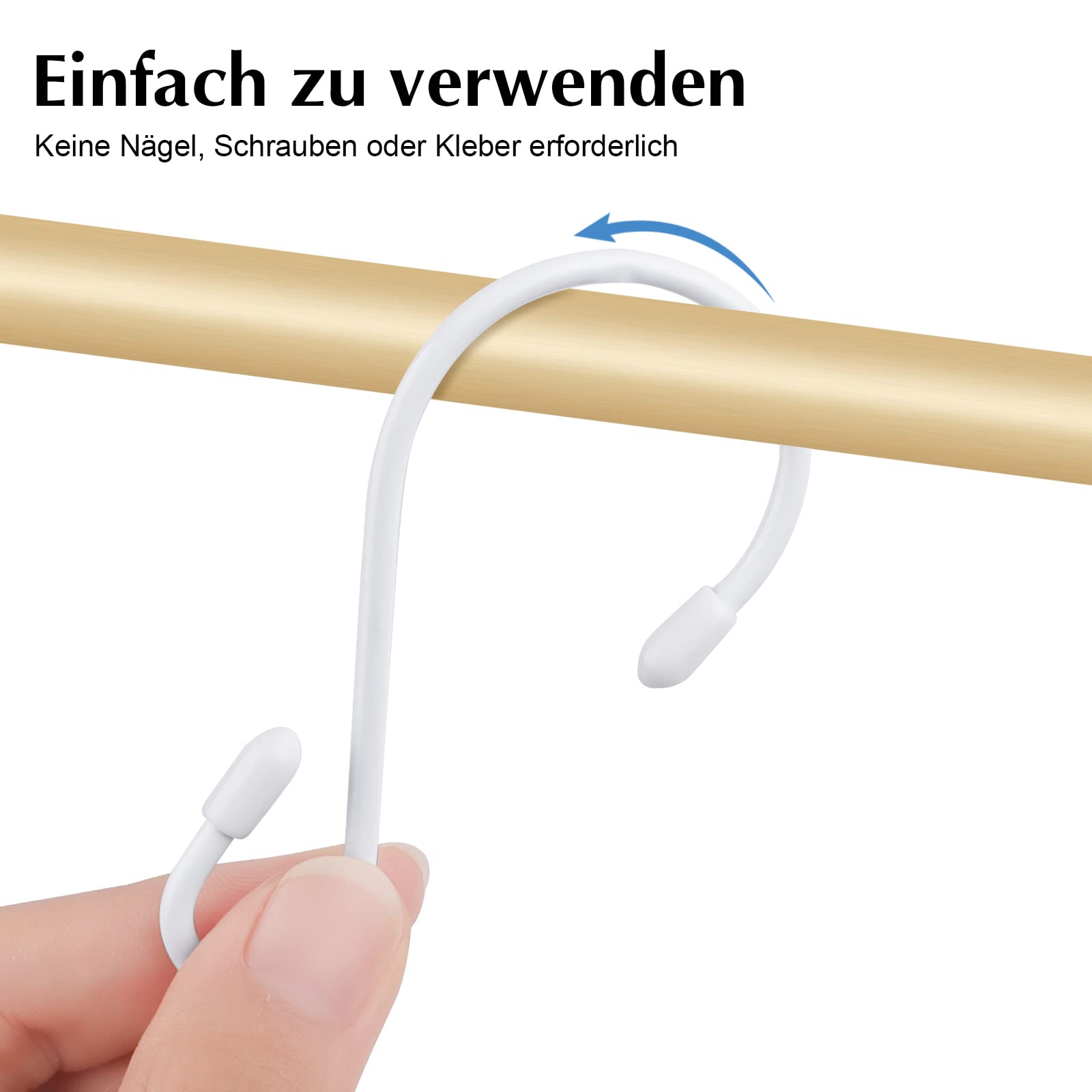 JatilEr 12 ganci a S bianchi, 8 cm, piccoli ganci da cucina in metallo da appendere, portata fino a 5 kg, a forma di S, per appendiabiti, cucina, camera da letto, bagno, ufficio