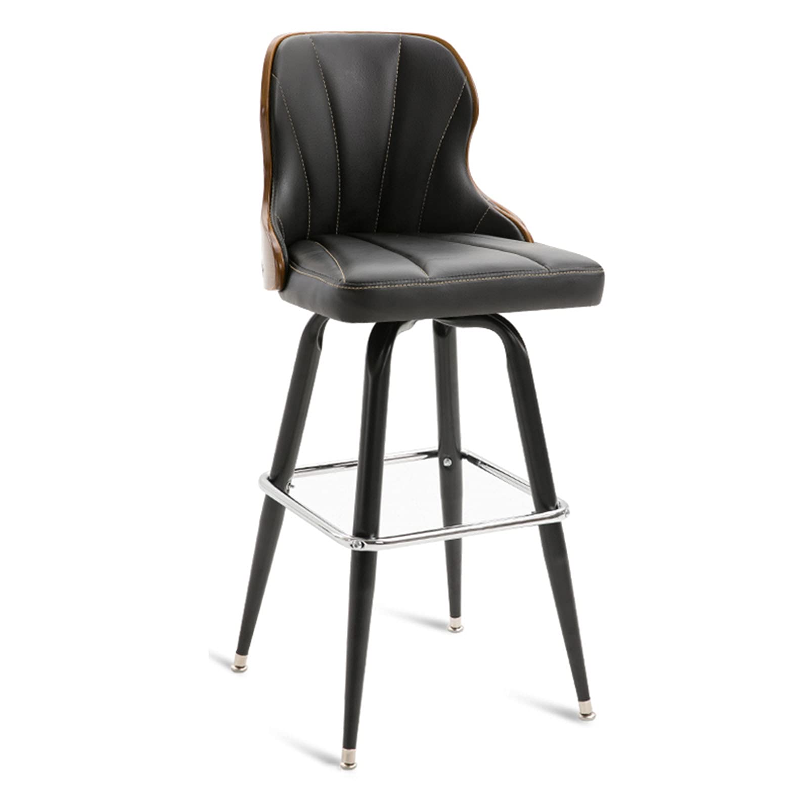 Chaise haute pour îlot de cuisine en cuir synthétique style bistrot chic
