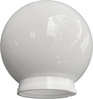 Beam Lighting 6-Inch White Acrylic Replacement Globe for Ceiling Fixtures, Wall Lights, Lamp Posts & Streetlights - Durable Weatherproof Cover