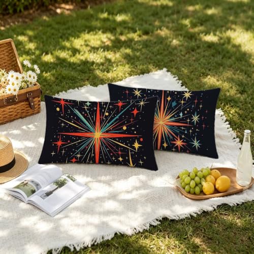 Fundas cojines exterior impermeables de lino negro 40x60 premium 3