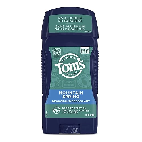 Toms of Maine Desodorante natural de larga duración sin aluminio para hombres primavera de montaña 28 onzas el embalaje puede variar Toms of Maine Desodorante natural de larga duración sin aluminio para hombres primavera de montaña 28 onzas el embalaje puede variar
