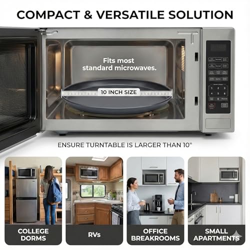 MACONEE 10inch Universal Microwave Crisper Pan/Microwave Cookware Browning Tray, Crispy Plate, Microwave Crispers for Reheat Frozen Pizza, Chicken Nuggets French Toast with Crispy Effect! - Thumbnail 6
