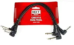 Cabo P10 Mono Para P10 Mono Para Pedal Dourado 3 Peças Com 25 Centimetros 8 1 071