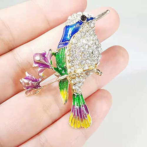 Image of Animal brooch Women's Fashion Unique Crystal Rhinestone Vintage Enamel Lapel Safety Pin, Clothing Jewelry Clothing Backpack Jacket Hat Decoration DIY