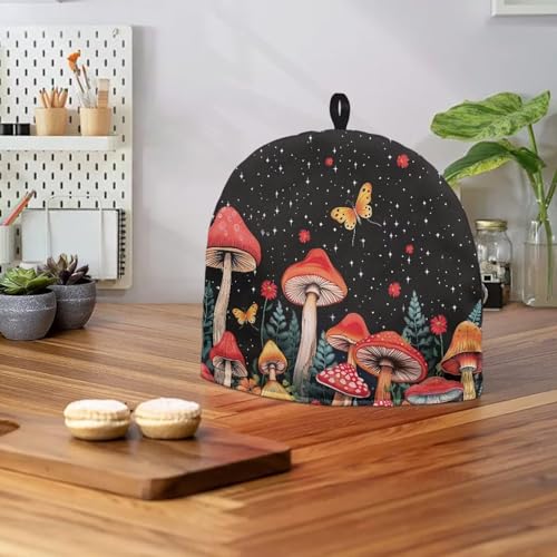 Image of Generic Hudotybom Mushroom Tea Cozy for Teapot Insulated Large Teapot Cover to Keep Warm Tea Kettle Cover Machine Washable Coffee Pot Cloth Covers Kitchen Home Decorations for Housewife Mom, CZA49