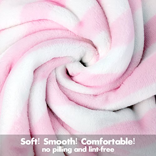 Thick Kids Fleece Blanket, 30"X39" Plush Flannel Throw For Children, Extra Soft &Warm &Cozy, Double Layer &Reversible &Anti-Pilling &Easy Care(Pink Heart) #TOP5