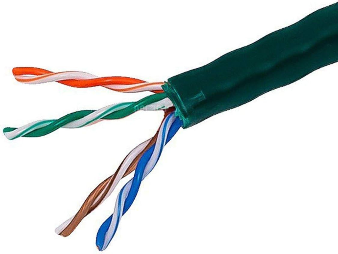 Monoprice Cat5e Ethernet Bulk Cable - Solid, 350Mhz, UTP, CMR, Riser Rated, Pure Copper, 24AWG, Pull Box, 1000 Feet, Black