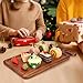 Renawe Decor Christmas Appetizer Platter for Xmas Charcuterie Board Wood Tray Kitchen Xmas Decoration Wooden Cheese Board Serving Dish Dessert Plate Reindeer Cookie Platters Gift