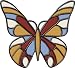 Brewster 99473 Peel & Stick Butterfly Stained Glass Appliqué