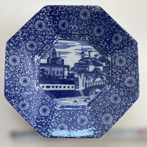 文明開化 印判・八角皿・骨董 皿