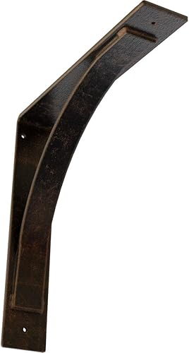 Vista 174 de Soporte de acero Morris de 3 pulgadas de ancho x 10 pulgadas de profundidad x 10 pulgadas de alto, con recubrimiento en polvo negro Negro