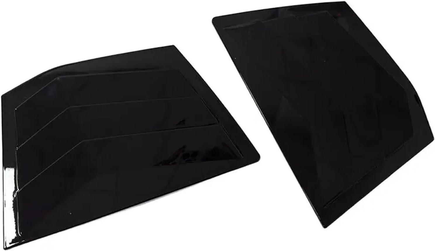 Pair for Honda City 2014 2015 2016 2017 2018 Car Rear Window Quarter Louver Cover Side Vent Shutter Trim Scoop ABS Accessories(Gloss Black)