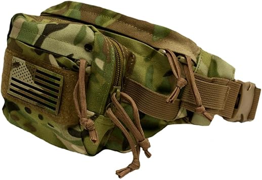 Trendy Apparel Shop Outdoor Tactical Fanny Pack Military Waist Bag with Adjustable Buckle - Multi Camo