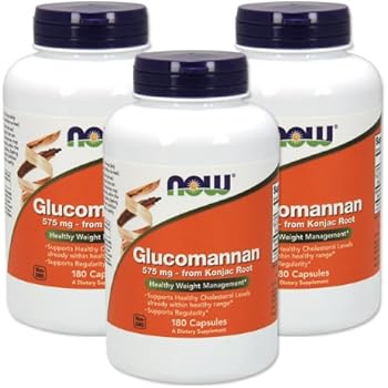 Amazon 海外直送品 ナウフーズ グルコマンナン 575mg こんにゃくダイエット 食物繊維 180粒 Now ダイエット サプリメント