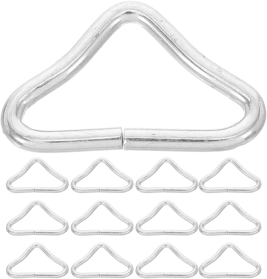 BESPORTBLE 100pcs Triangle Ring Buckles Reusable V Rings Trampoline Mat Accessories for Trampoline Replacement Parts Crafts Supplies