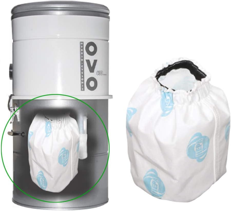 OVO HEPA Filter Bag, 8 Litre, Prevent Allergie, Fits OVO-630ST-25H, NADAIR-600/700-AL-22, WHITE